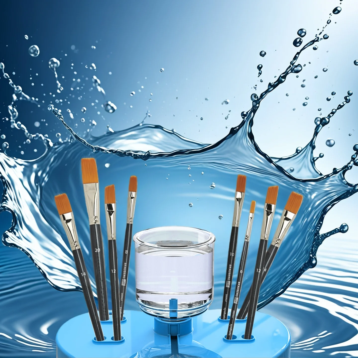 Automatic Water-Changing Brush Washer Brush Cleaning Cylinder Watercolor Brush Washer Brush Cleaning Tool Art Supplies