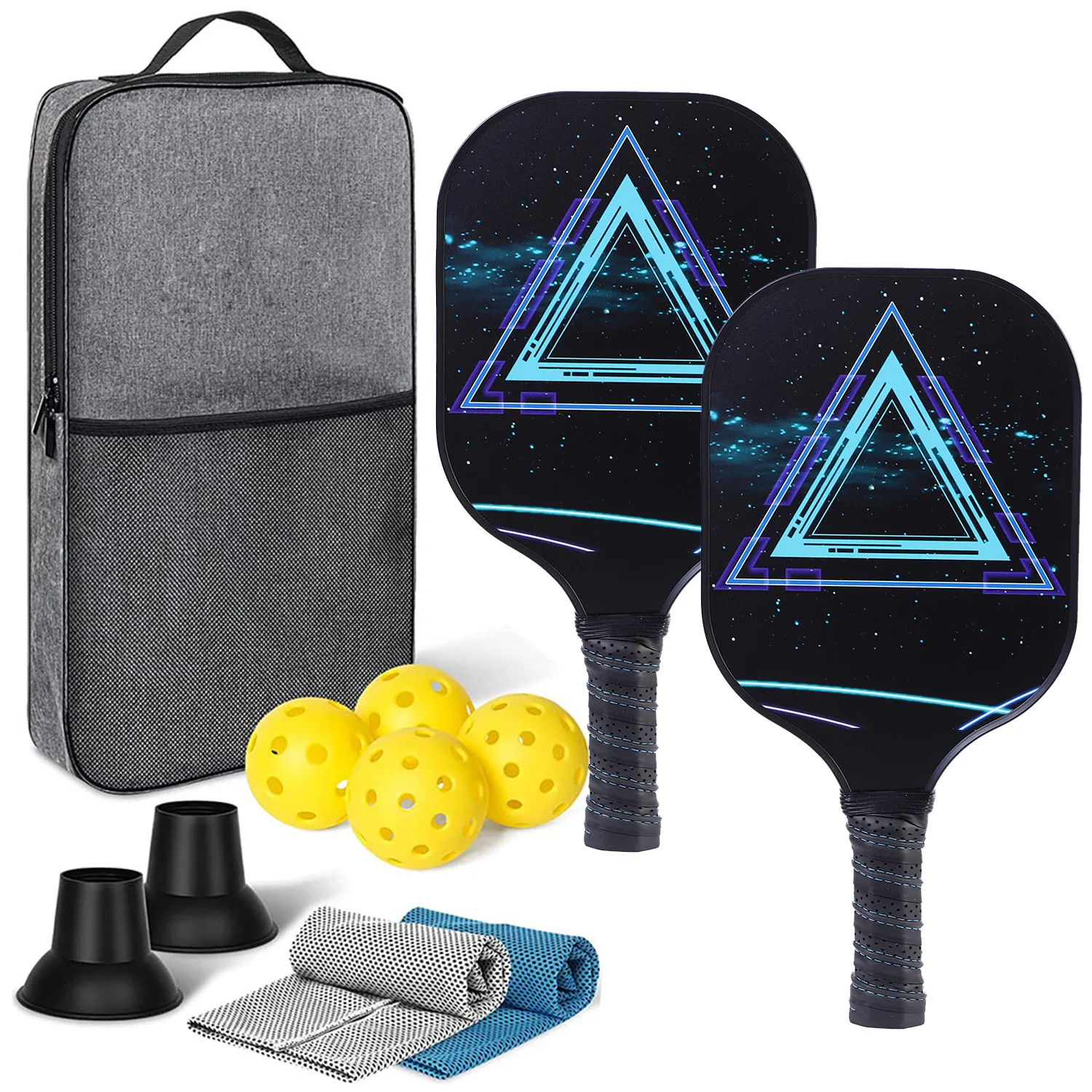 Pickleball Paddle Set For  2024 New Seasonal Fiberglass USAPA Certified Cold Cut PP Honeycomb Carbon Fiber High Quality