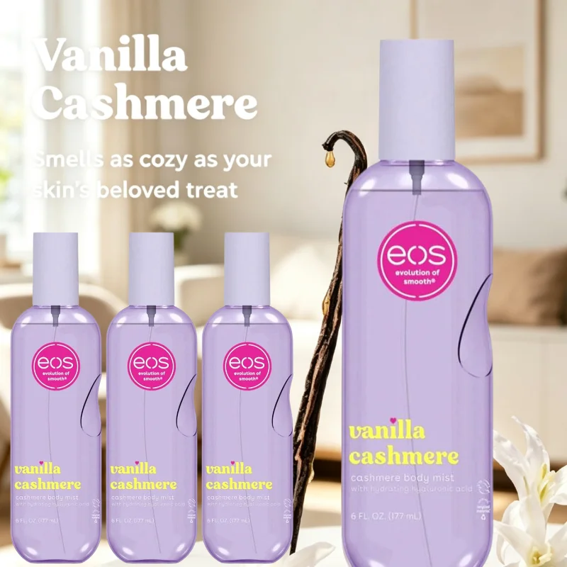 Refreshing Vanilla Cashmere Body Mist With Hyaluronic Acid Non Sticky Calming Skin Fragrance Body Spray For Daily Use 177ml