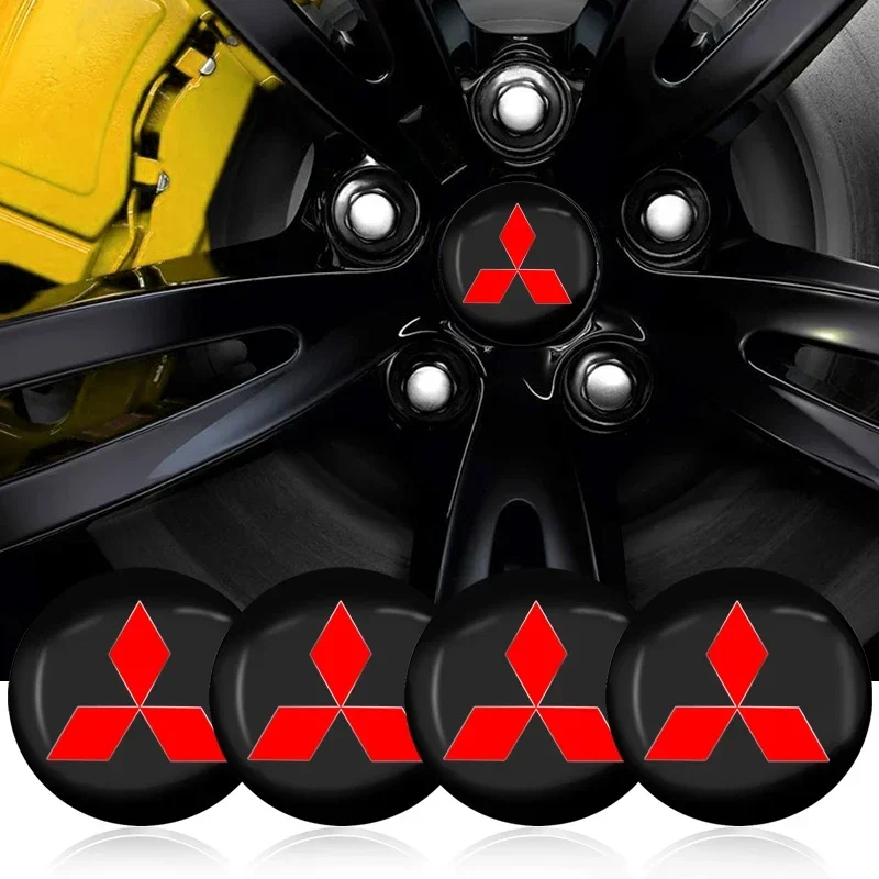 56mm Car Tyre Wheel Center Hub Cap Badge Sticker Car Accessories For Mitsubishi ASX Lancer Pajero Outlander L200 EVO Lancer EX