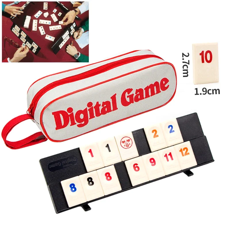 2-4 People Israel Mahjong Fast Moving Rummy Tile Classic Board Game Digital Game Hotest Party Game Portable