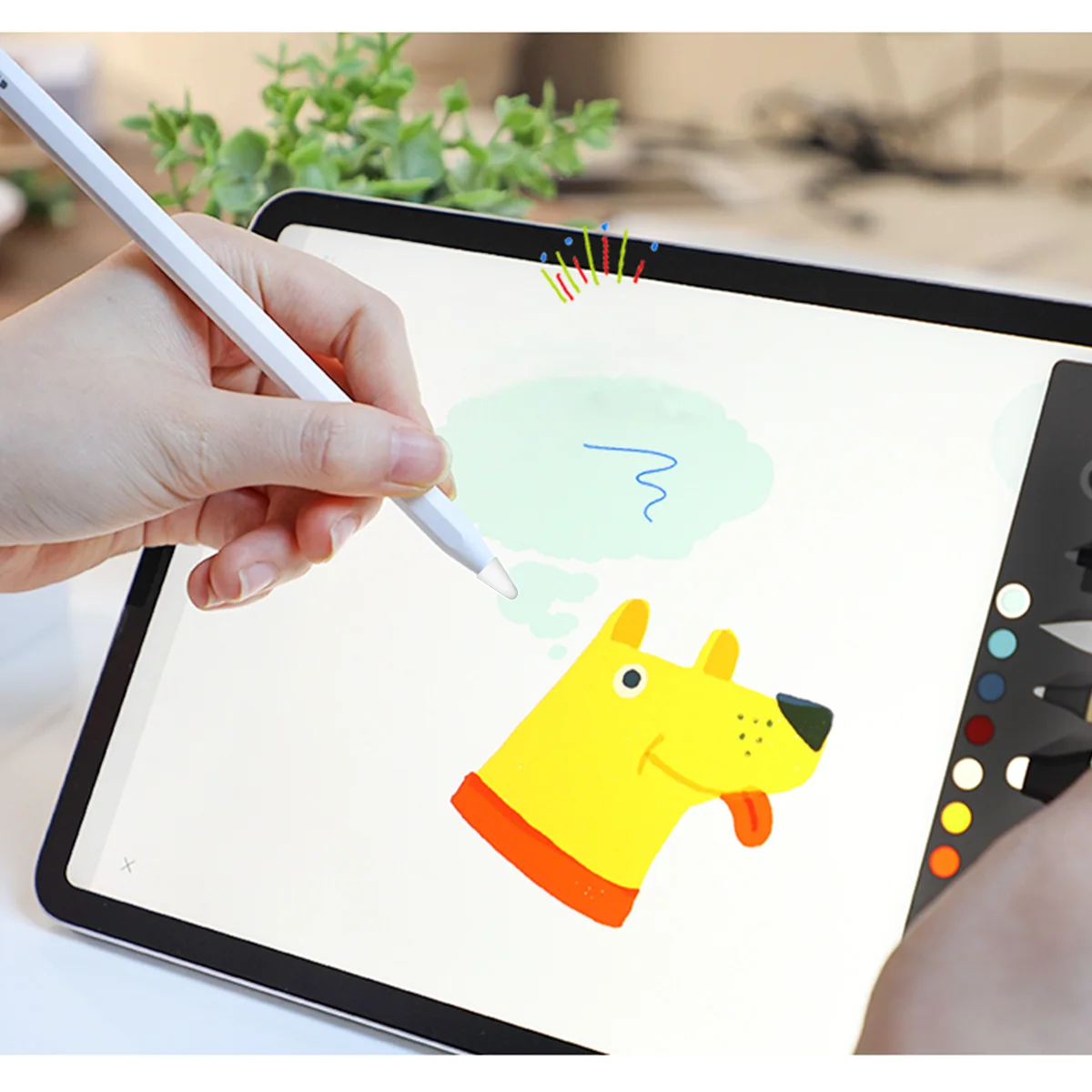 

8 шт. силиконовый чехол для стилуса, противоскользящий защитный чехол, совместимый с Apple Pencil 1 2, защитная крышка для наконечника стилуса