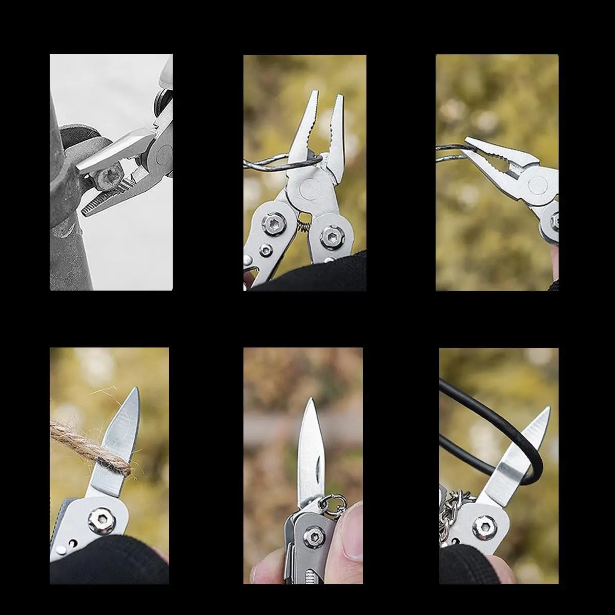 Pocket Mini Pliers Knife Screwdriver Folding Small Multitool Opener Nail File Precision Pliers Hand Tools Outdoor Emergency Tool