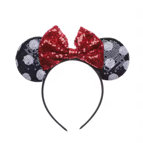 Mouse Headband Cartoon Ears Sequin Bows Hairband Party Cosplay Hair Accessories Children Adults Toys Gift - Image 26