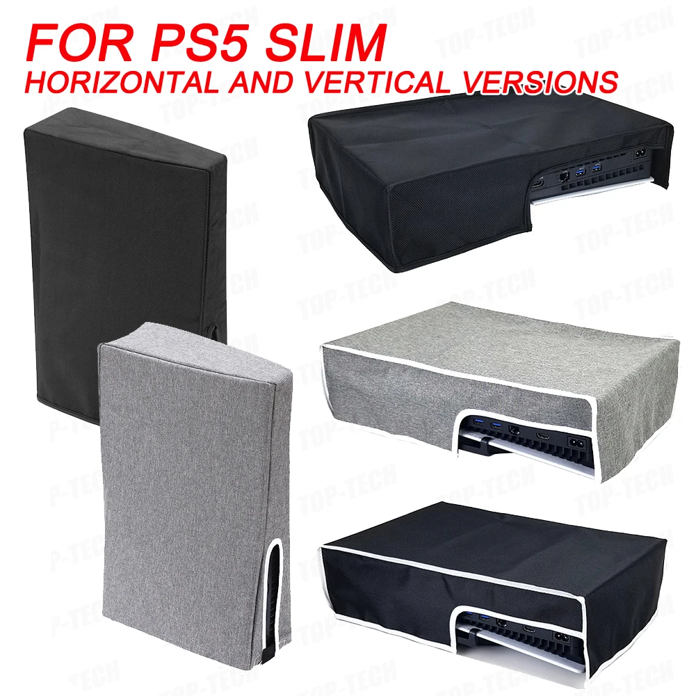 For PS5 Slim Vertical/Horizontal Dust Cover Protector Waterproof Dustproof Cover Sleeve for Playstation 5 Slim Accessories