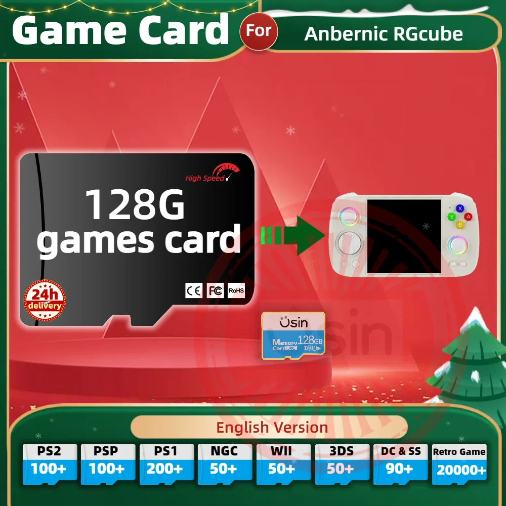 Memory Game Card For Anbernic RGCUBE English version Retro PS2 PSP Games Android Gaming portable Console SD TF H-Speed 128G