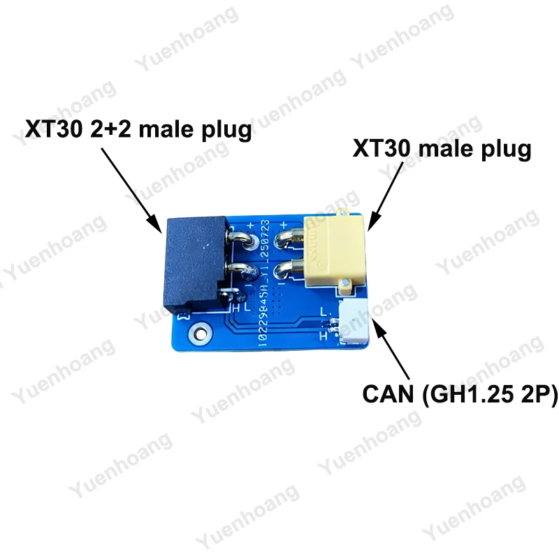 XT30 (2+2) to XT30 CAN Adapter Board Compatible with Xiaomi/RobStride Dynamics/Encos Motors for DIY Robot/Joint Actuator