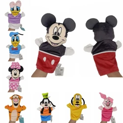 Disney-marionetas de mano de Mickey, Minnie, pato Donald y Daisy, marionetas de felpa de Anime, juguetes educativos para bebés, regalos para niños