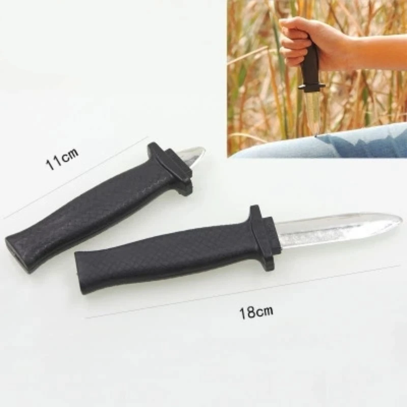 Halloween Trick People Simulation Dagger Funny Props Touching People Telescopic Bayonet Sliding Leaf Prank Child Toy Gadget