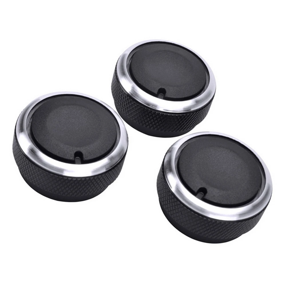 3Pcs Black Air Conditioning Heat Control Switch Knob AC Knob for Toyota Vios Yaris Vitz FAW Vela 2002 2003 2004 2005 2006