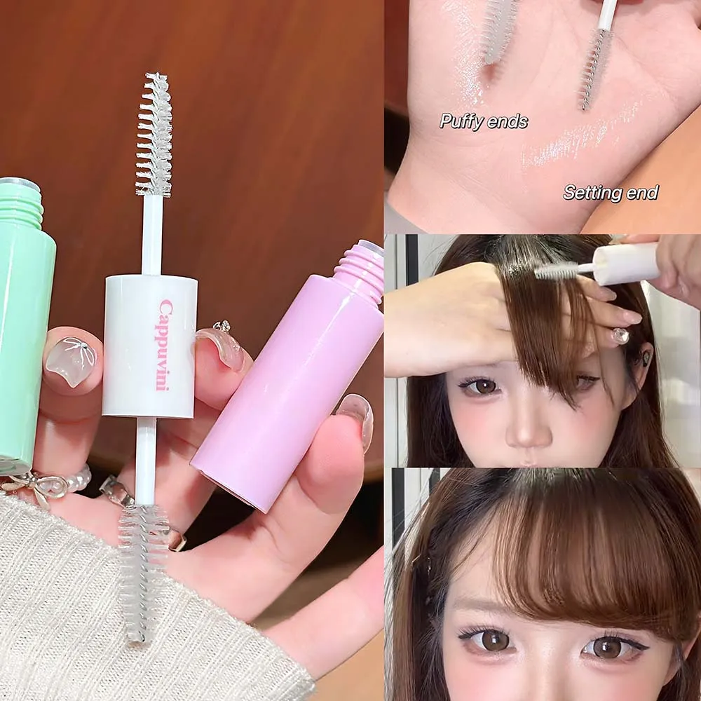 Cappuvini Dual-Ended Hair Styling Gel Stick Anti-Frizz Flyaway Tamer Edge Control Wax for Bangs Baby Hair Strong Hold Non-Greasy