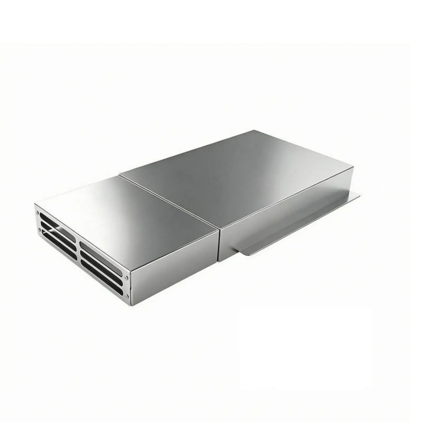 Rust Proof Floor Vent Extender Adjustable Air Redirector for Low Furniture Vents Silver Finish Heating Cooling Helper