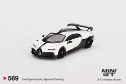 MINIGT 1/64 Bugatti Chiron Pur Sport  White MGT00569-CH Cars Alloy Vehicle Diecast Metal Model Kids Xmas Gift Toys for Boys