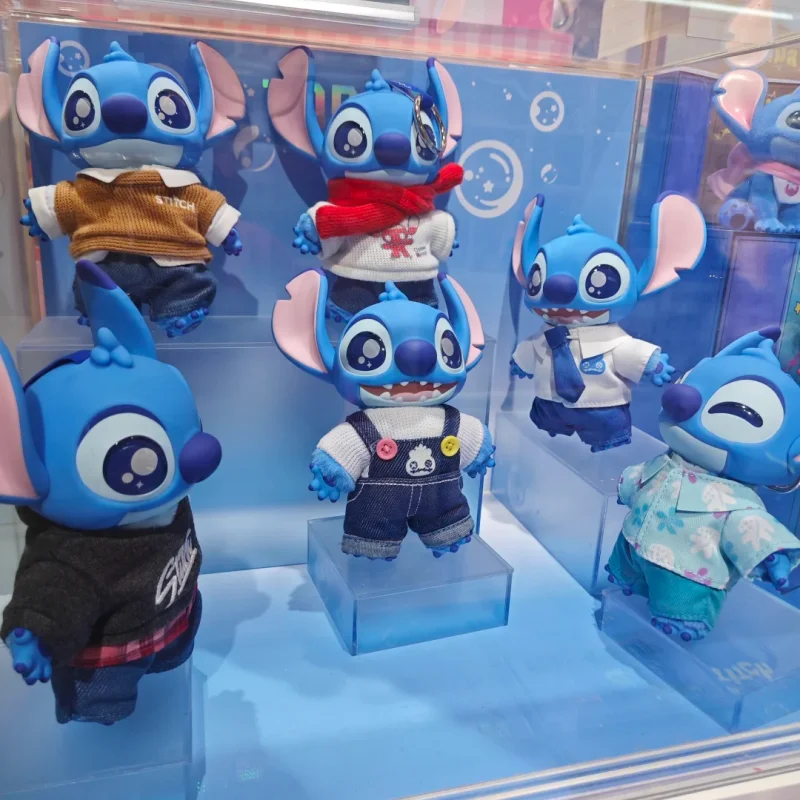 

New Original Genuine Disney Stitch Dress-Up Show Series Blind Box Anime Figures Kawaii Stitch Pendant Blind Boxes Toys Gifts