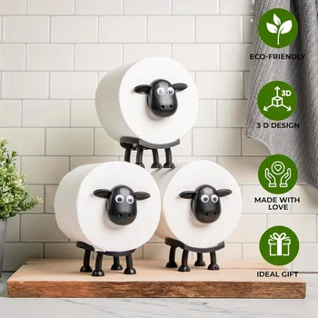 Boîte à mouchoirs en forme de chien de mouton mignon, rangement autoportant, porte-rouleau de papier toilette, forme animale, décoratif, nouveau, T1