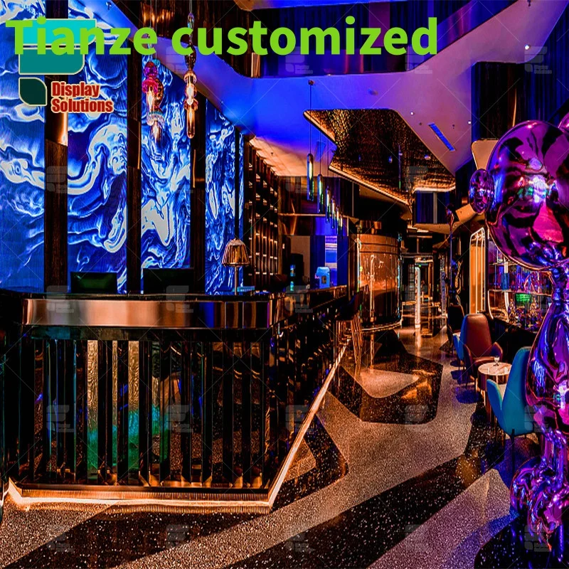 {customized}Modern nightclub furniture display shelves bar LED bar shelves