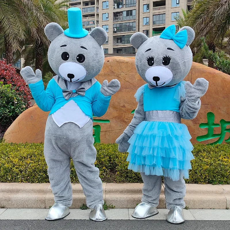 Couple Bear Cartoon Doll Costume Men's and Women's Walking Performance Costume Props