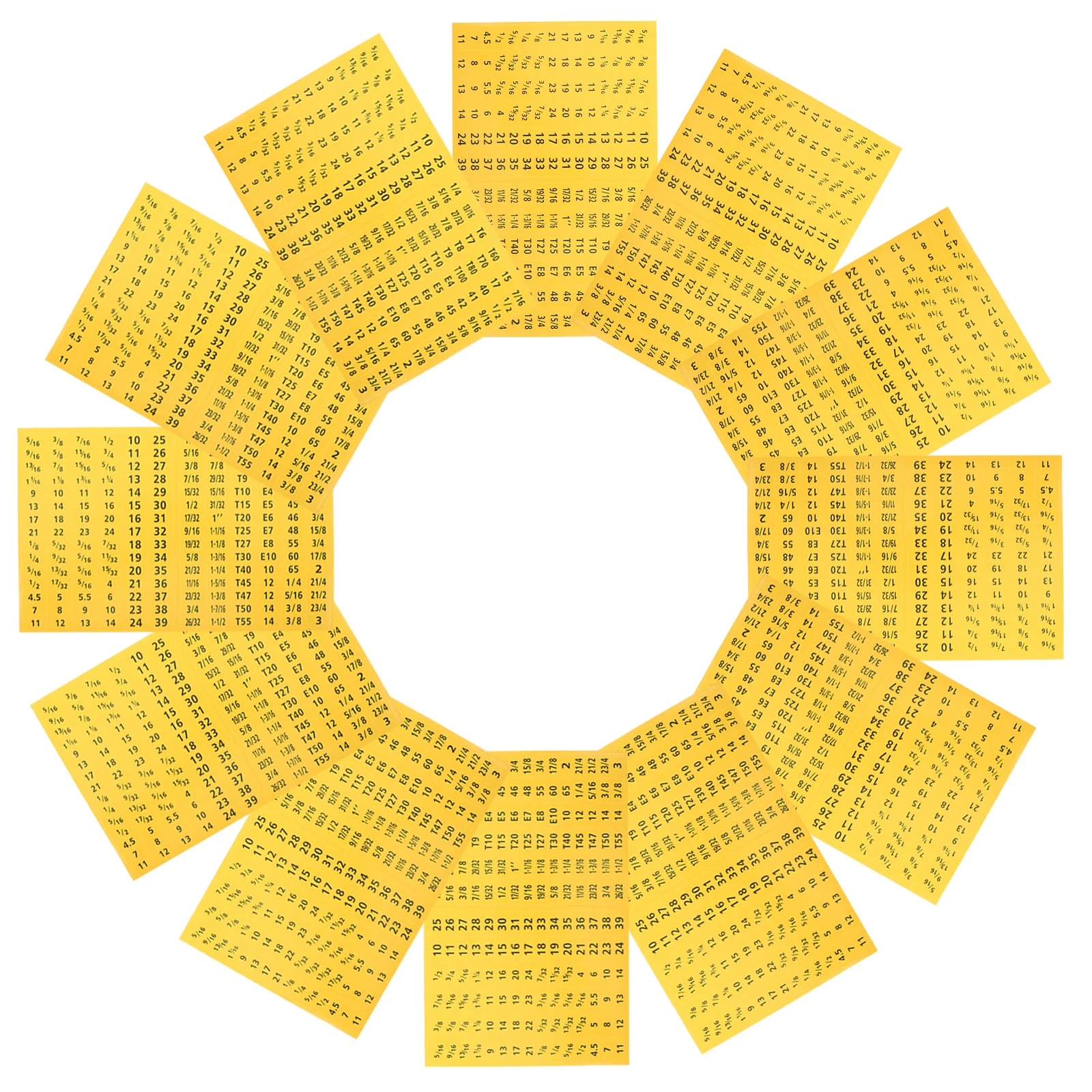 

20 Sheets Socket Size Stickers Adhesive Classification Labels For Wrench Spanner Organization Tool Box Sticker Set Socket Labels