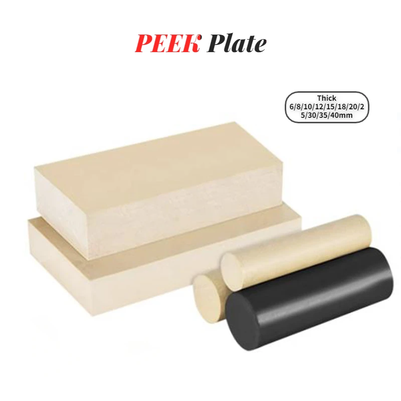 Placa Personalizada Grossa do Peek Tira do Poliéster-éter-cetona mm mm 10 mm 12 mm 15 mm 18 mm 20 mm 25 mm 30 mm 35 Milímetros 40 Milímetros