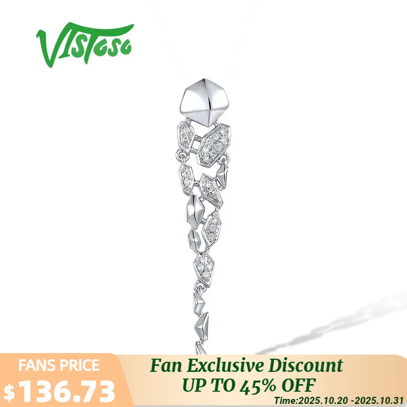 

Женский кулон с бриллиантами VISTOSO, из белого золота 14 к 585 пробы, со сверкающими бриллиантами, классические элегантные подарочные ювелирные украшения из драгоценных камней для свадебных торжеств