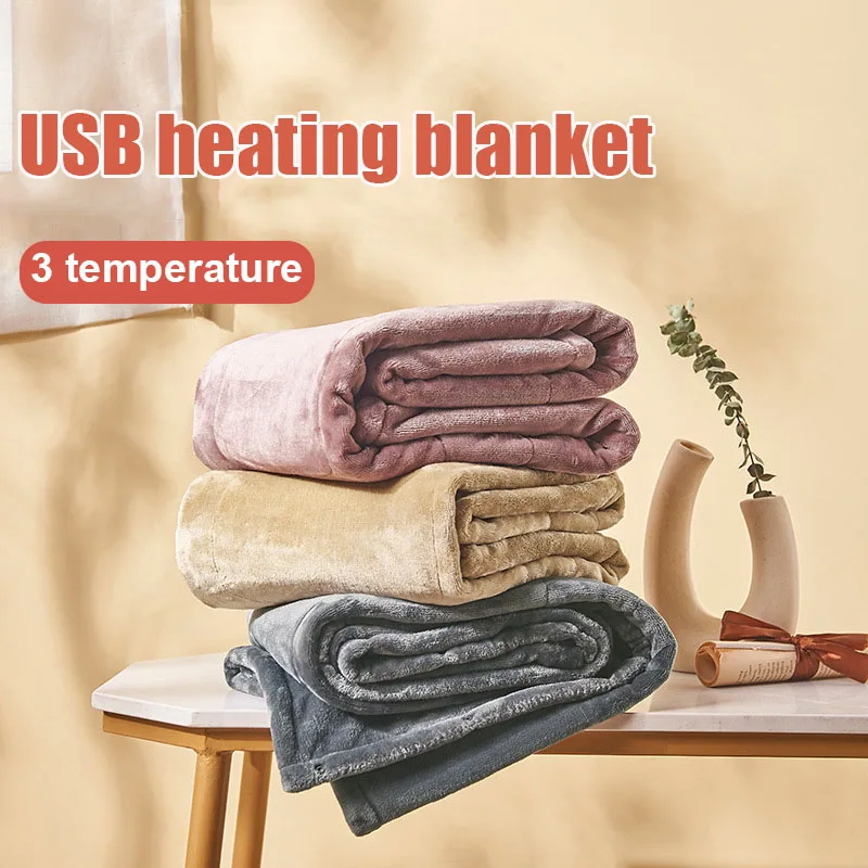 Winter Household Outdoor Electric Blanket 3-Level Temperature Adjustment 5V Voltage Heating Blanket USB Charging Heating Pad