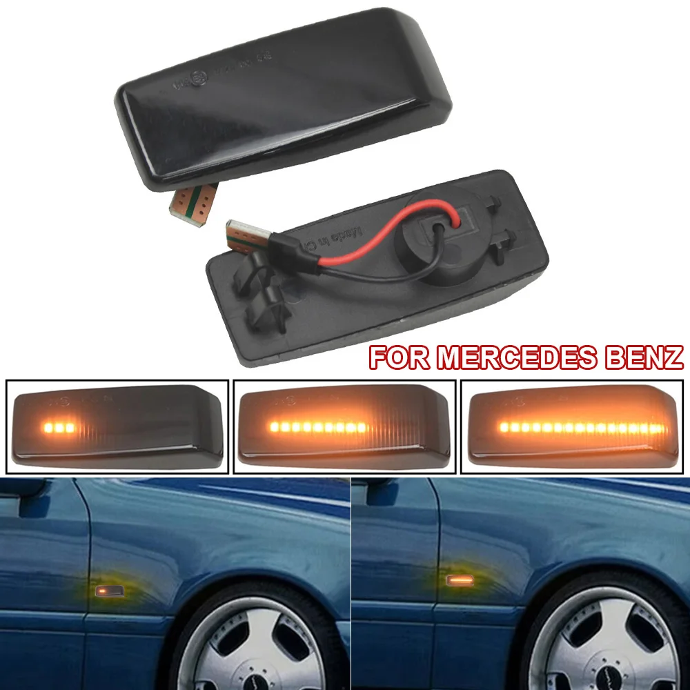 For Mercedes-Benz C E S SL CLASS W201 190 W202 W124 W140 R129 Dynamic Turn Signal Repeater Marker Light Car-style