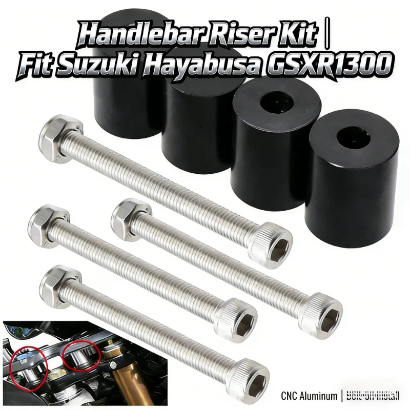 

Комплект кронштейнов для увеличения высоты руля мотоцикла для Suzuki HAYABUSA GSXR1300 GSX-R 1300 1999-2019, аксессуары для установки переднего руля