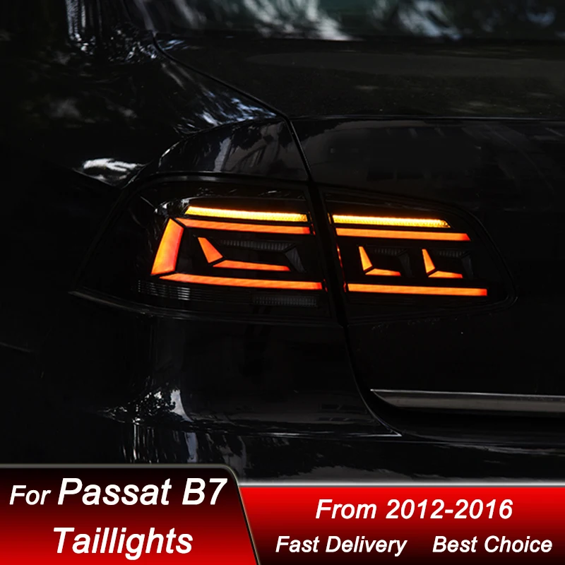

Стильные задние фонари для VW Passat B7 Magotan 12-16 в стиле B8.5, полностью светодиодные, с динамическим указателем поворота, комплект задних фонарей.