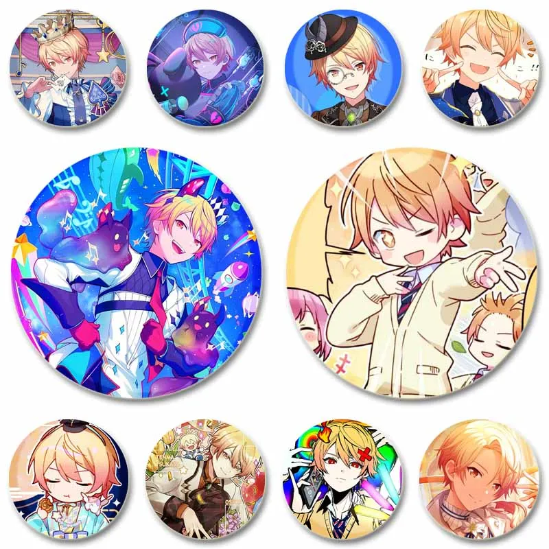 yZ[zCartoon Boys Tenma Tsukasa Enamel Brooch Creative Project Sekai Lapel Pin Cosplay Badge Backpack Clothes Hat Accessories Gifts
