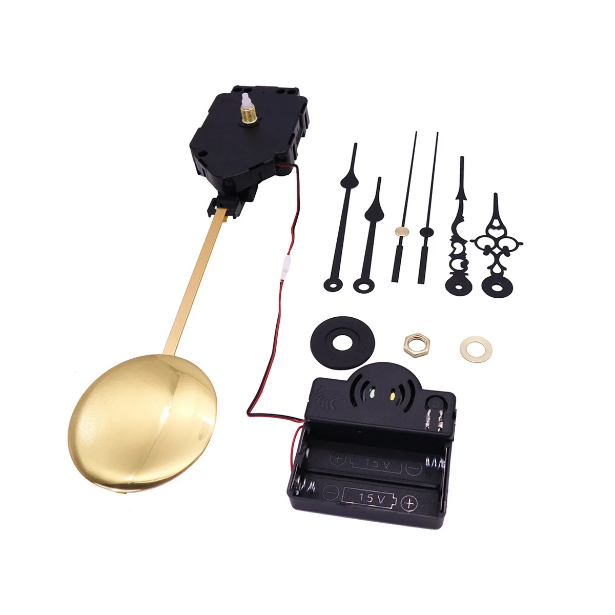 DIY Hours Minutes Seconds Metal Pendulum Swing Movement Set 16 Music Box