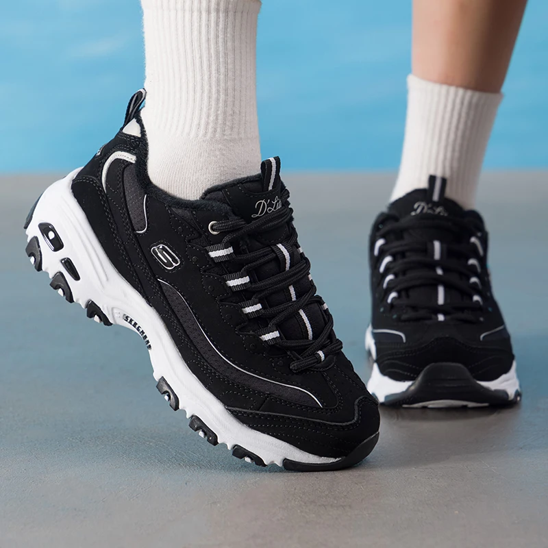 Skechers Women's Shoes Original Lightweight Fashionable Wear-Resistant Non-Slip New Fitness Training Outdoor Sports Casual Shoes 66666125-Blk-1