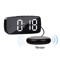 Super Loud Vibrating Alarm Clock with Bed Shaker Multifunctional Dual USB for Heavy Sleeper Deaf Hard of Hearing Snooze