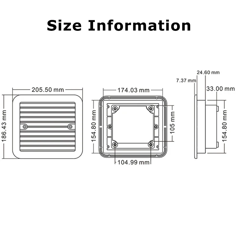 12V/24V RV Trailer Exhaust Fan Cooler Side Ventilation Ventilation Blade Fan