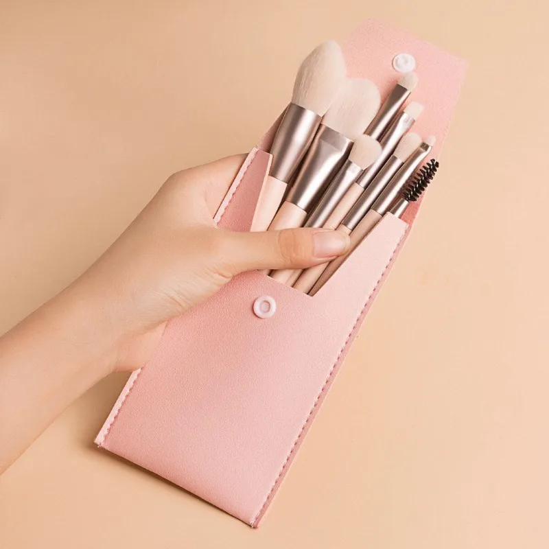 8 ensembles de Mini pinceaux de maquillage doux et portables en fibres synthétiques qui ne se déforme pas facilement, pinceaux pour outils de maquillage