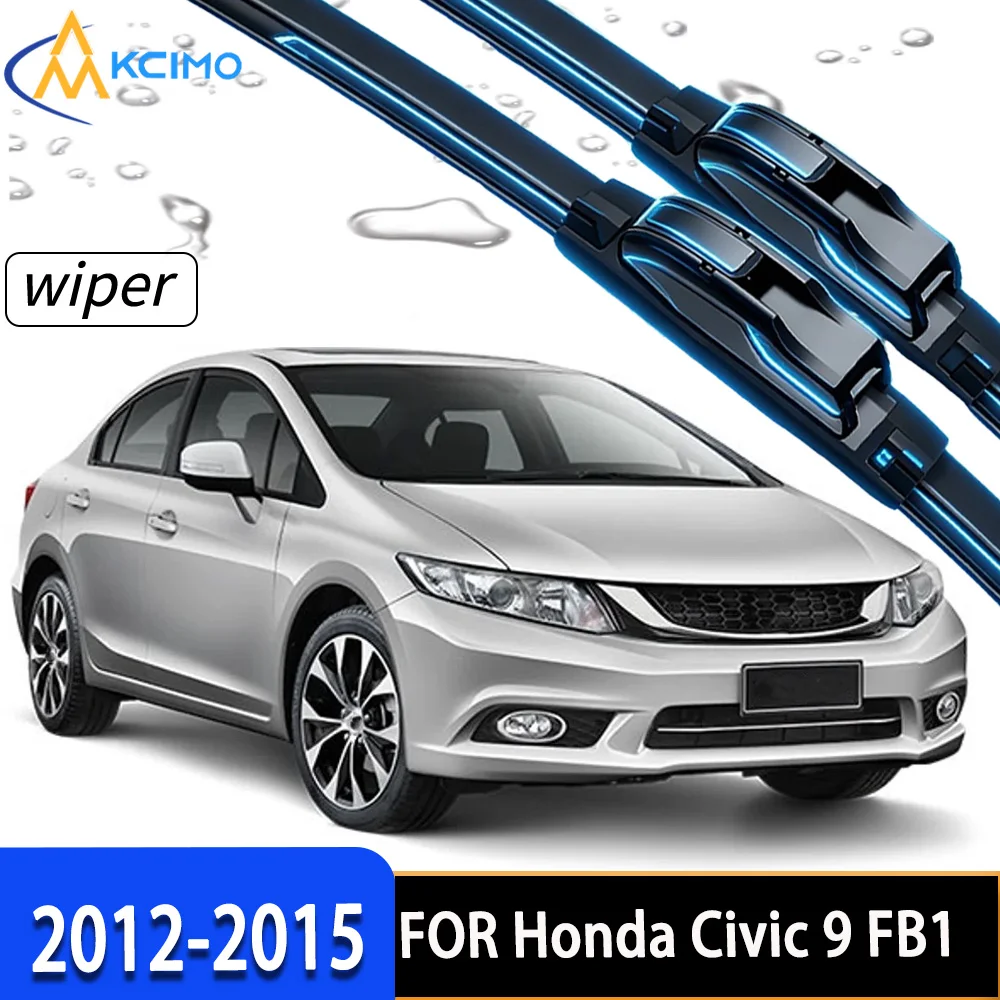 

2Pcs Front Windshield Wiper Blades For Honda Civic 9 FB1 FG2 FK3 2012-2015 High-Density Rubber Stable Wiping Direct Replacement