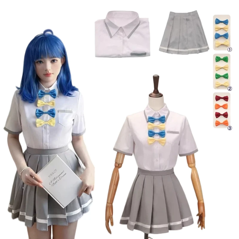 

Anna Yanami Cosplay Japanese Jk Uniform Anime Yakishio Remon Komari Chika Shirt Skirt Suit Halloween Party Roleplay for Women