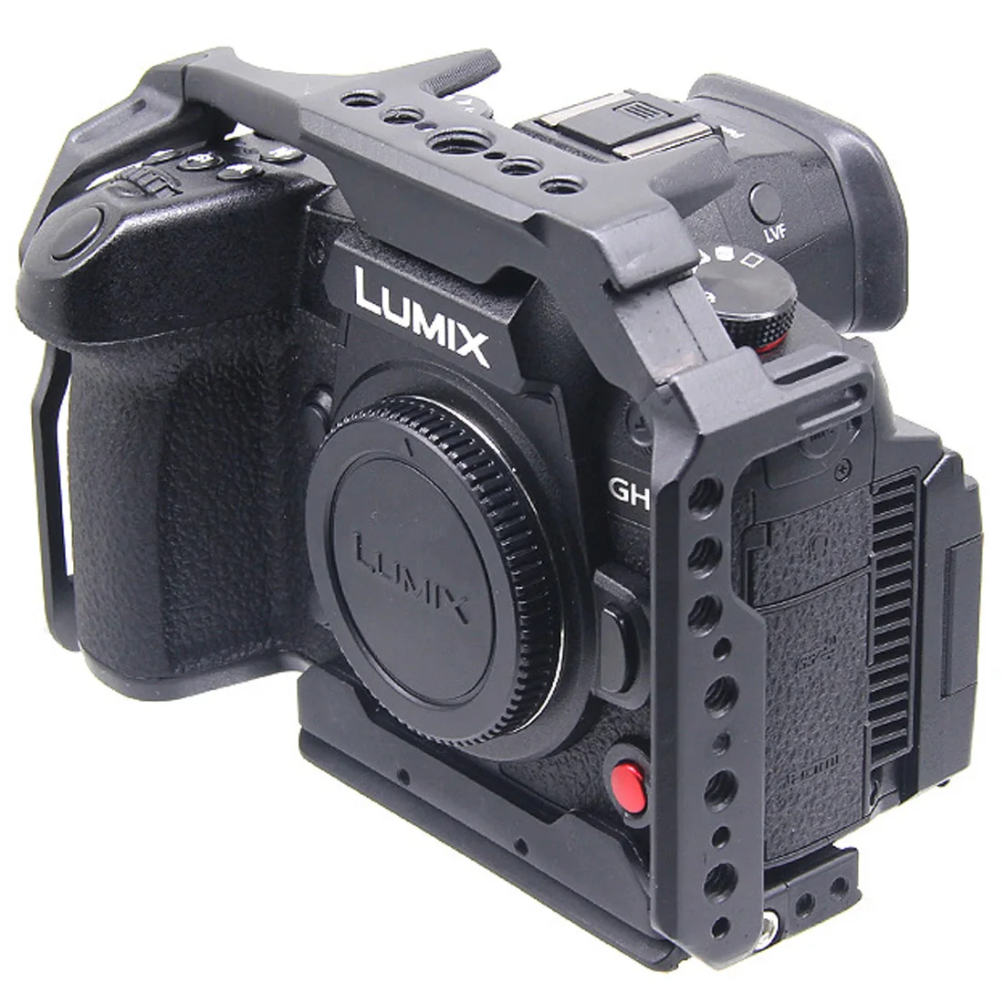 Topcine Aluminum Alloy GH6 Cage for Panasonic LUMIX  Camera，with Cold Shoe Mount 1/4 & 3/8 Inch Screw Holes