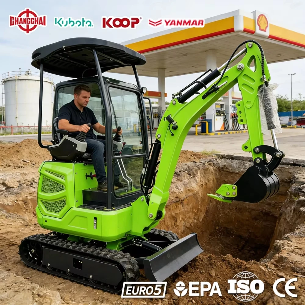 

Europe Mini Excavator Multifunctional Construction 0.8Ton Backhoe 1.2Ton Crawler 1.5Ton Multiple Scenarios 3.0Ton