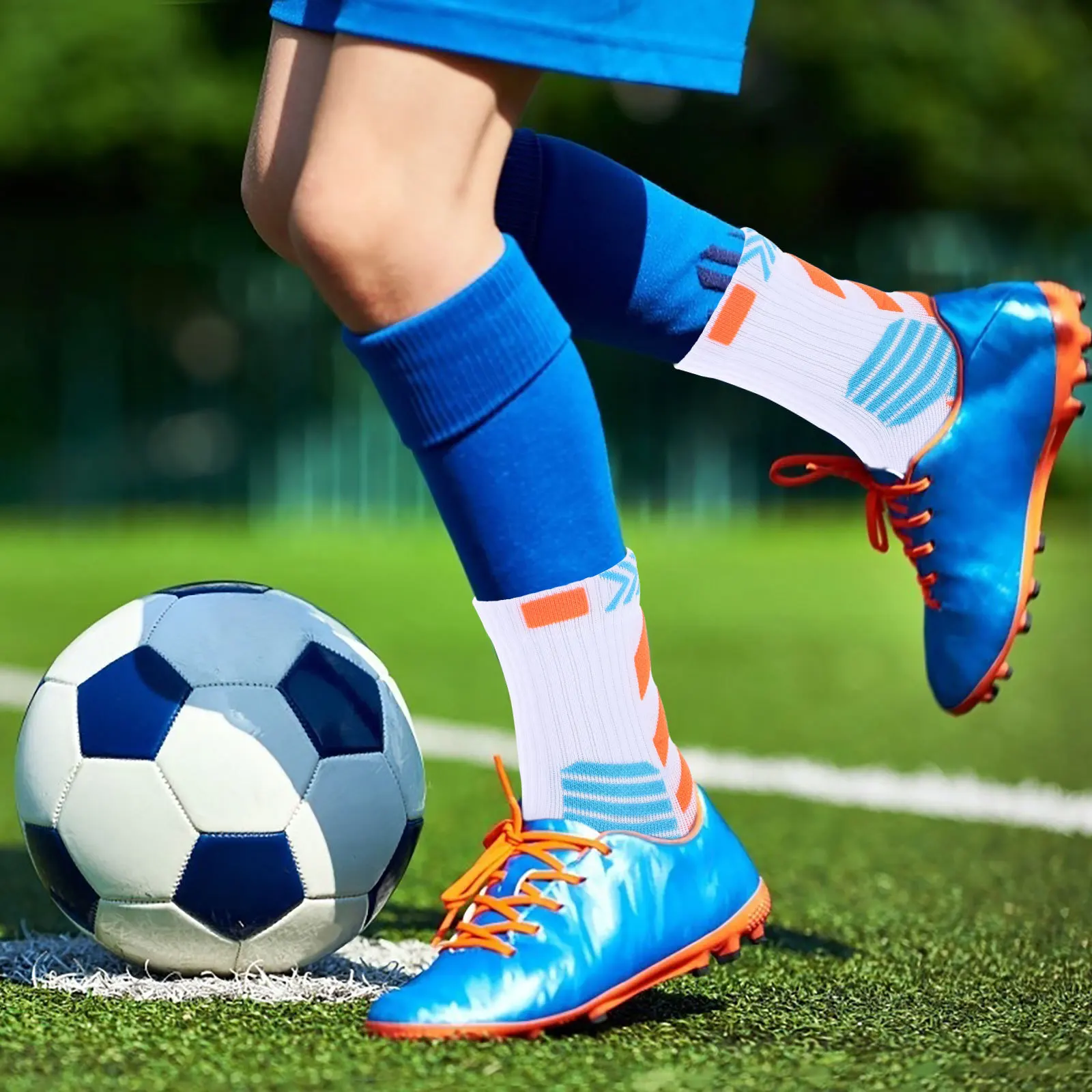 

1Pair Kids Basketball Socks High Top Thickened Cushion Non Slip Breathable Mid Calf Sports Socks Boys Basketball Accessories