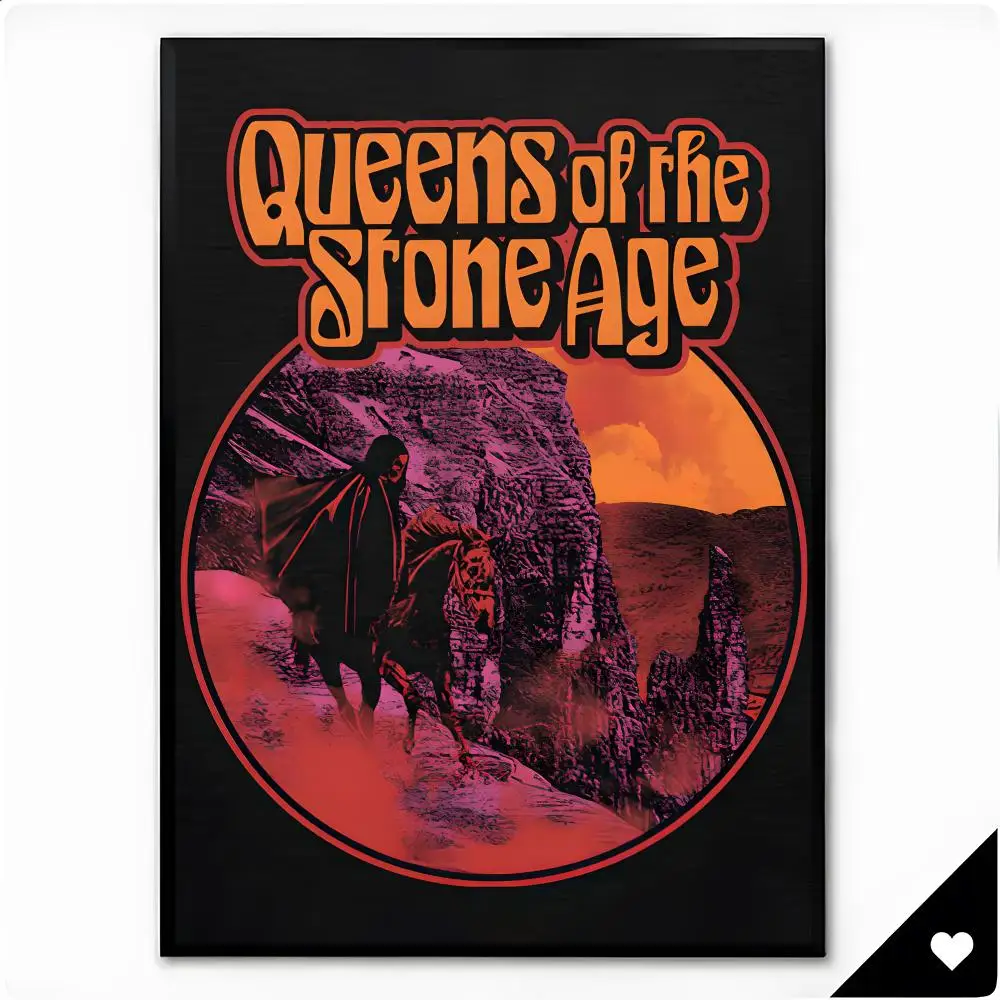 Raw Modern Rock Band Q-Queens Of The Stone Age Poster Framed Wall Art Painting for Living Room Interior Decor and Gift Options