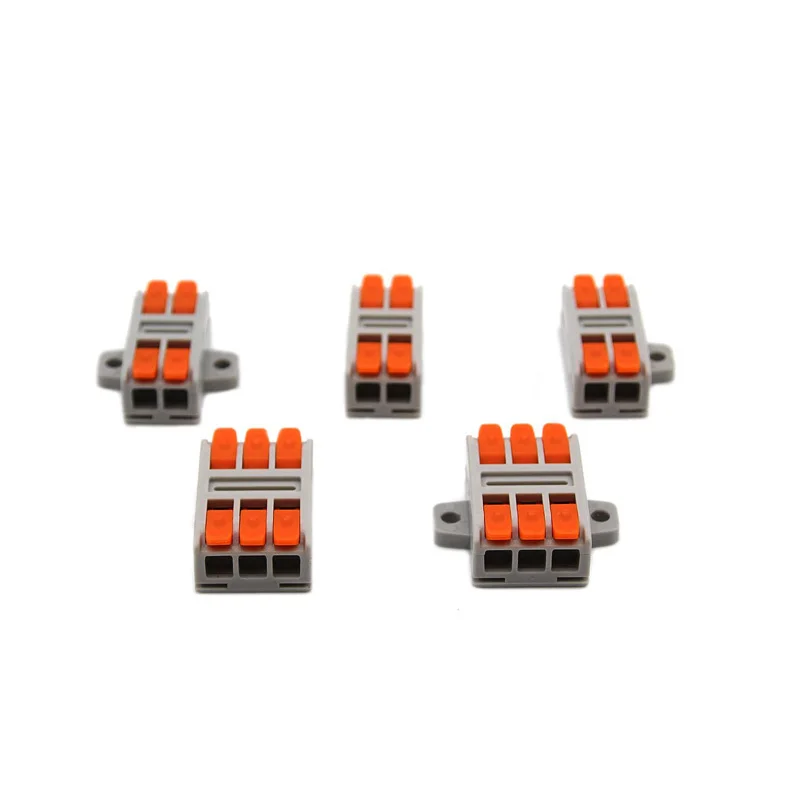 Wire Electrical Connector 1 2 Pin Splicing Terminal Blocks Led Strip Lighting Quick Mini Connectors Conductor Conector With Base