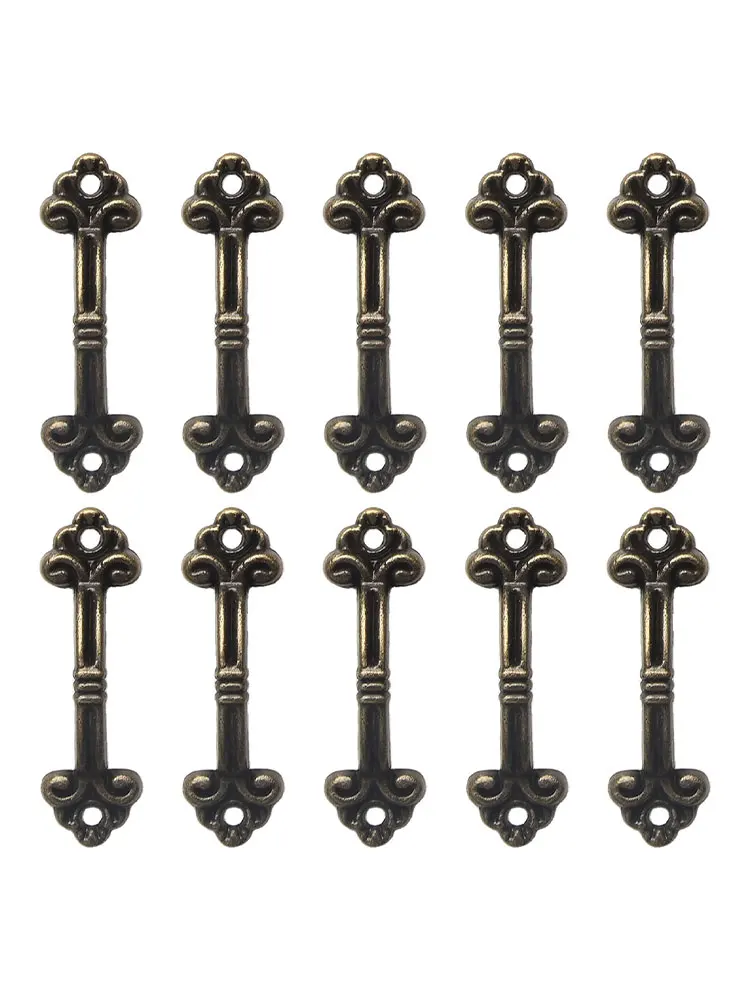 Set of 10 Decorative Antique Handles for Drawers Perfect Addition to Wooden Storage Solutions at Home or Office