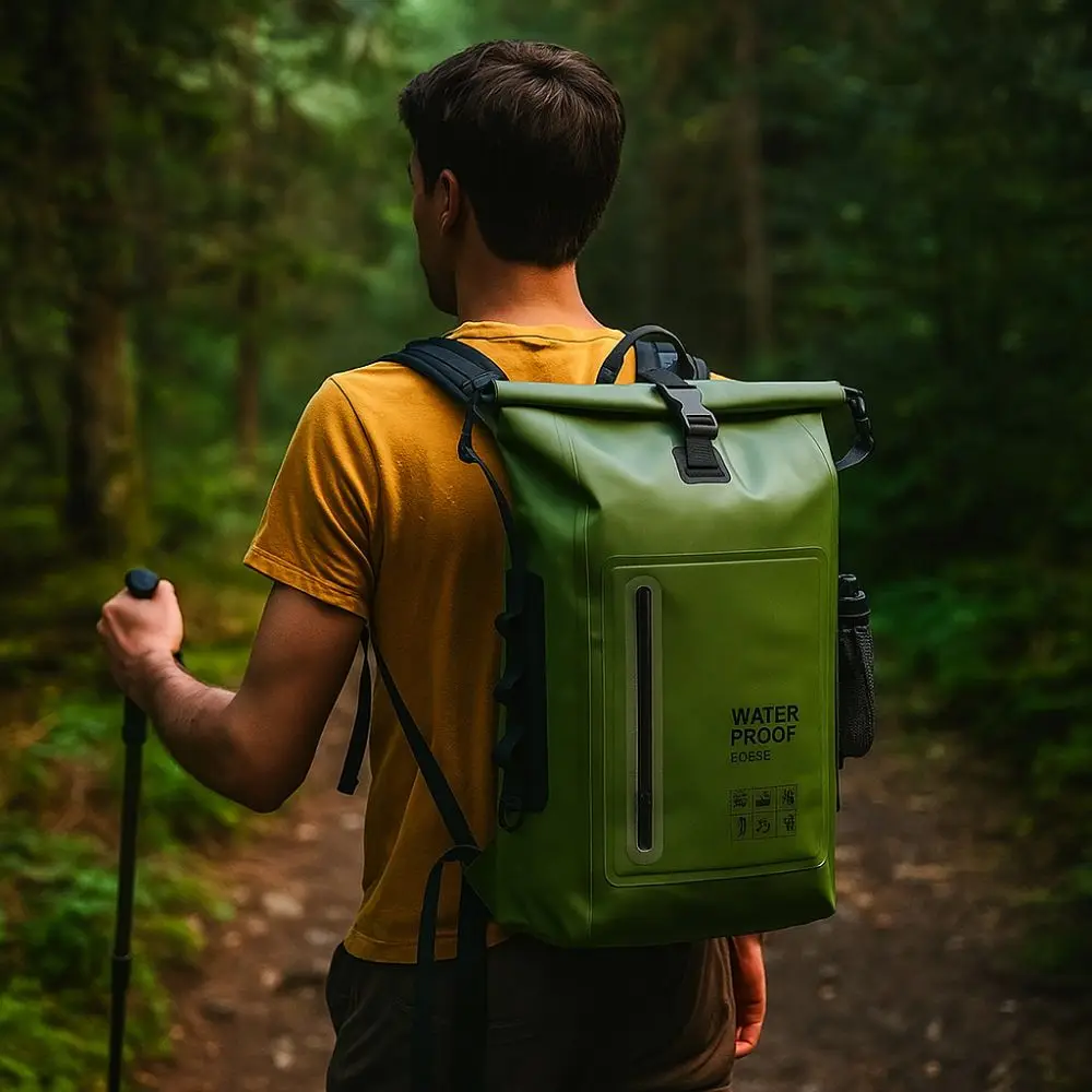 

Durable 25L Outdoor Waterproof Backpack PVC Large Capacity Camping Bag Comfortable Scratch Resistant Hiking Bags for Men