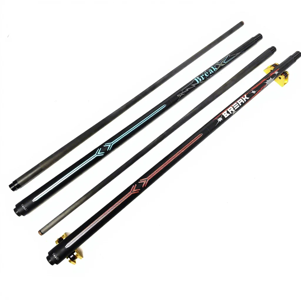 Hot Sell Vanqs 58Inches Unilock Carbon Fiber 3-PC Billiard Punch Jump Break Cue with Joint Protector