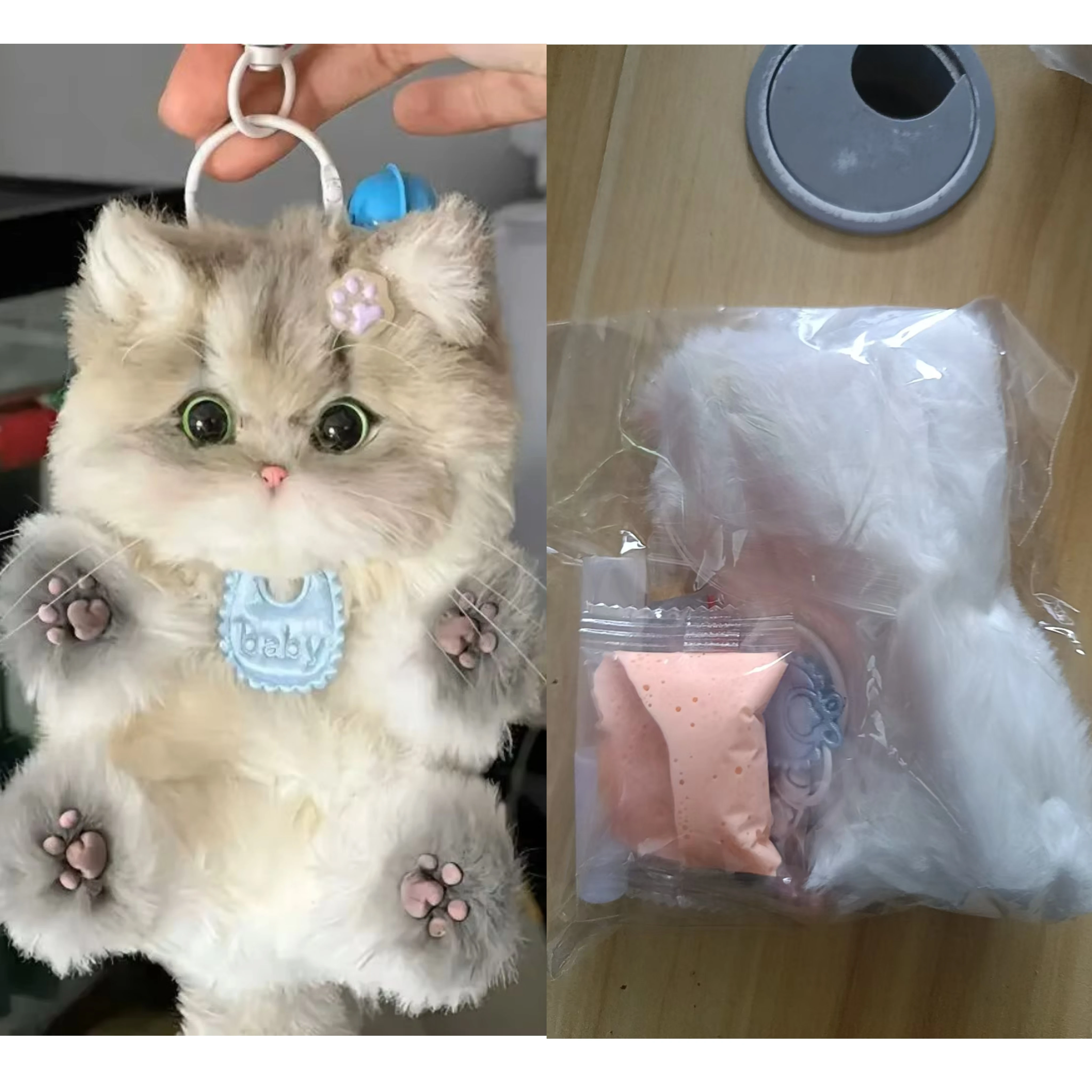 Twisty Stick Little Cat Pendant Handmade Diy Material Package Cute Pendant Birthday Qixi Festival Gift for Girls