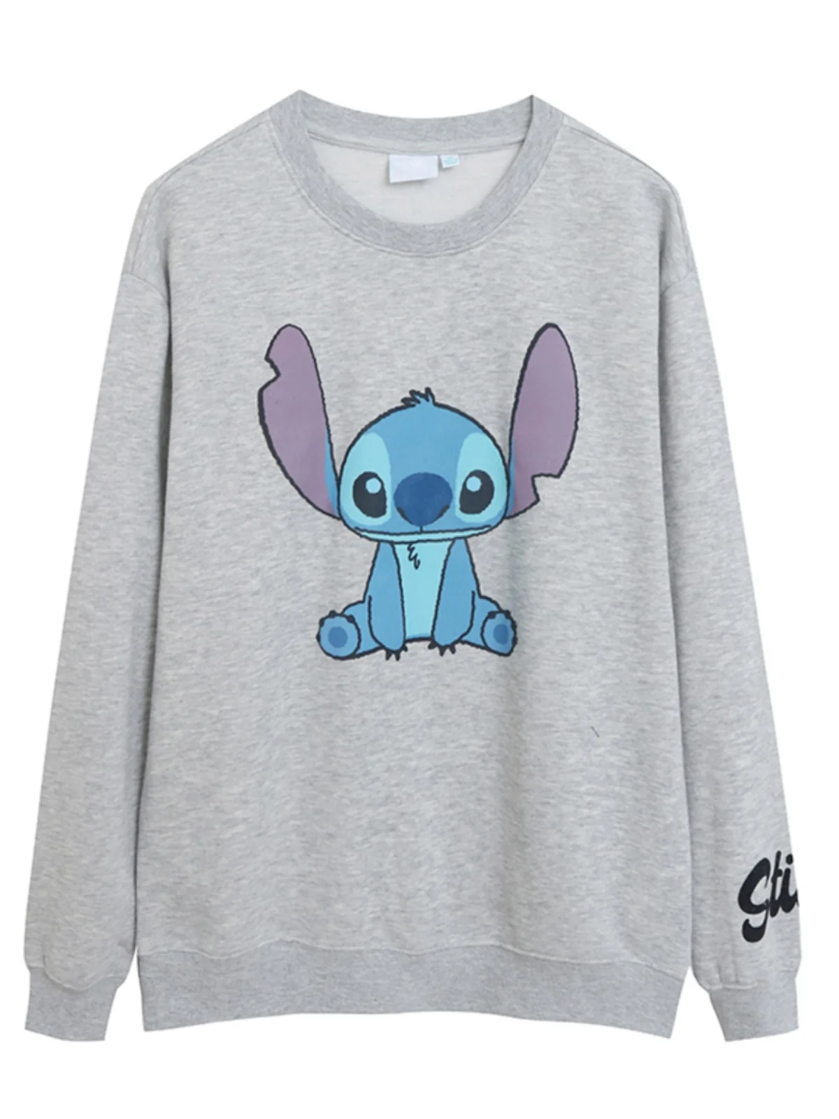 

Уютная женская толстовка с круглым вырезом на флисовой подкладке, больших размеров, с мультяшным принтом, теплая, стильная, повседневная, из смесового хлопка