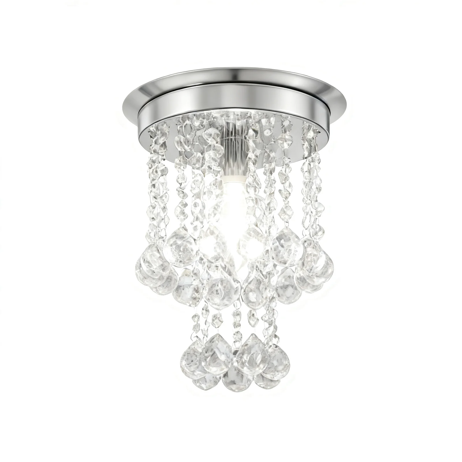Crystal Chandelier Mini Chandelier Light Fixture Sparkly Raindrop Elevates Bedroom Decor