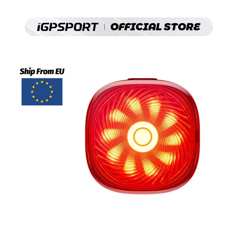IGPSPORT TL50 luz trasera inteligente luz trasera de bicicleta lámpara de advertencia de freno Control Di2 6 modos de luz luz luz trasera de ciclismo accesorios de bicicleta