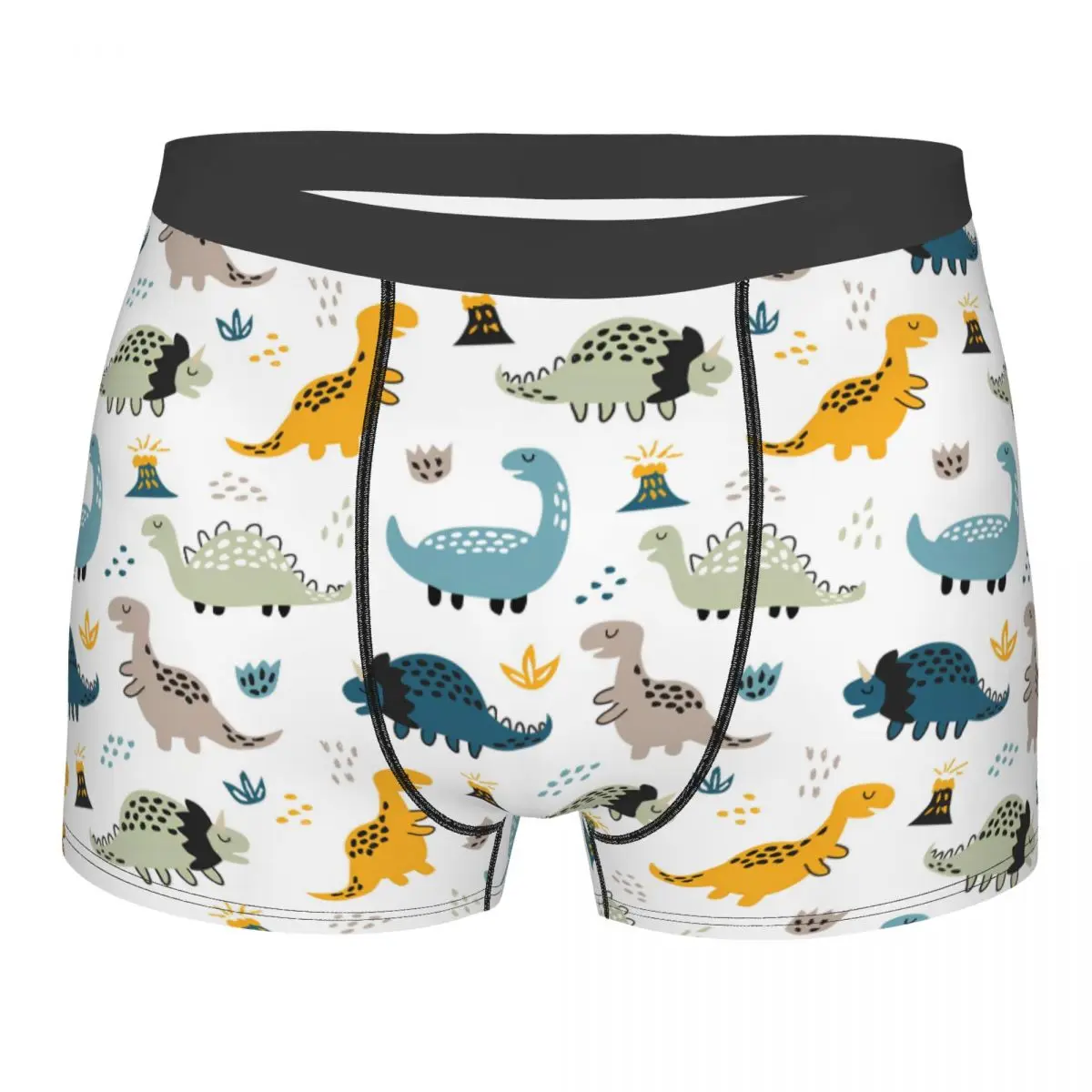 Sexy Boxer Cartoon Various Dinosaurs Shorts Panties Briefs Men Underwear Cute Lovely Animal Breathable Underpants Homme S-XXL