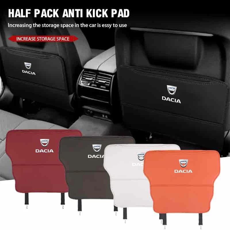 Car Stickers Seat Anti-Kick Pad Seatback Storage Protector Cover For Dacia Duster Logan Sandero Lodgy Dokker Stepway Mcv 2